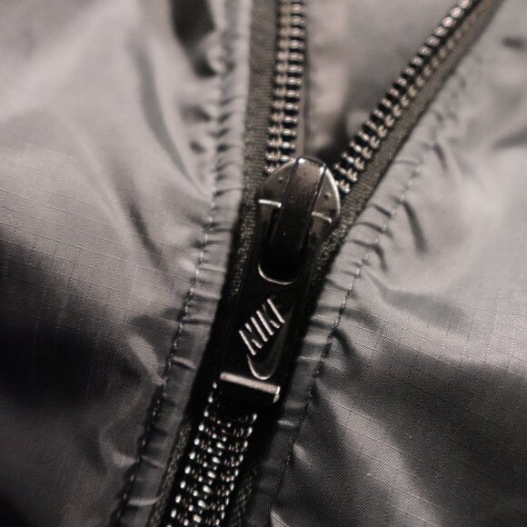 Nike Hooded Windbreaker Jacket Kids 4T Black Fleece-Lined - Picture 4 of 8